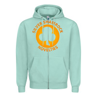 Seafoam silver shamrock novelties Zipper Hoodie - artisFamous