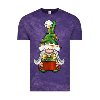 Cloud Purple Christmas Gnome With Gift Vintage Tee - BundleAndBundleShop