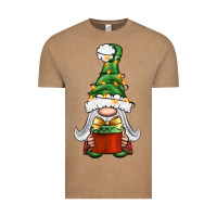 Vintage Coffee Christmas Gnome With Gift Vintage Tee - BundleAndBundleShop
