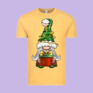 Christmas Gnome With Gift Vintage Tee Designed By Bundleandbundleshop