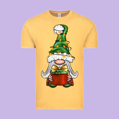Christmas Gnome With Gift Vintage Tee Designed By Bundleandbundleshop