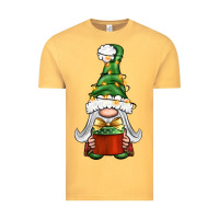 Vintage Mustard Christmas Gnome With Gift Vintage Tee - BundleAndBundleShop