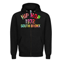 Black hip hop 1972 south bronx Zipper Hoodie - artisFamous