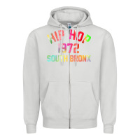 Dove Grey hip hop 1972 south bronx Zipper Hoodie - artisFamous