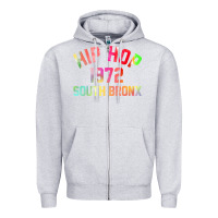 Heather Grey hip hop 1972 south bronx Zipper Hoodie - artisFamous