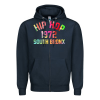 Navy hip hop 1972 south bronx Zipper Hoodie - artisFamous