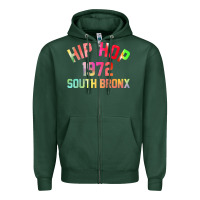 Sports Green hip hop 1972 south bronx Zipper Hoodie - artisFamous