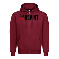 Burgundy uswnt Zipper Hoodie - artisFamous