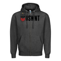 Charcoal Heather uswnt Zipper Hoodie - artisFamous