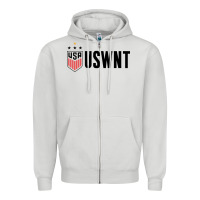 Dove Grey uswnt Zipper Hoodie - artisFamous