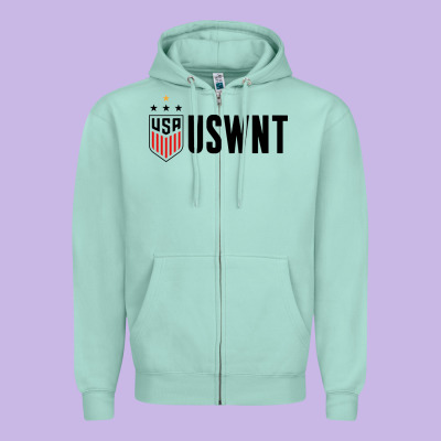 Uswnt Zipper Hoodie Designed By Artisfamous