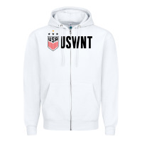 White uswnt Zipper Hoodie - artisFamous