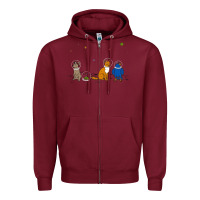 Burgundy do a barrel roll! Zipper Hoodie - artisFamous