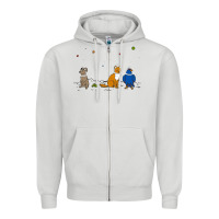 Dove Grey do a barrel roll! Zipper Hoodie - artisFamous