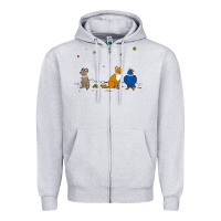 Heather Grey do a barrel roll! Zipper Hoodie - artisFamous