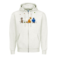 Oatmeal Heather do a barrel roll! Zipper Hoodie - artisFamous