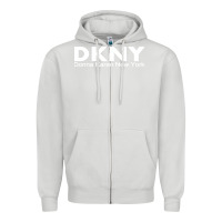 Dove Grey dknys Zipper Hoodie - artisFamous