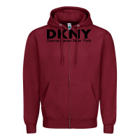 Burgundy dknys Zipper Hoodie - artisFamous