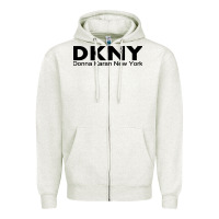 Oatmeal Heather dknys Zipper Hoodie - artisFamous