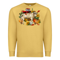 Antique Gold Fall charolais bull Premium Sweatshirt - RanaPortraitStore