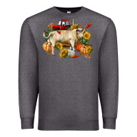 Charcoal Heather Fall charolais bull Premium Sweatshirt - RanaPortraitStore