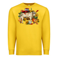 Lemon Fall charolais bull Premium Sweatshirt - RanaPortraitStore