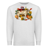 Oatmeal Heather Fall charolais bull Premium Sweatshirt - RanaPortraitStore