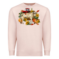 Pale Pink Fall charolais bull Premium Sweatshirt - RanaPortraitStore