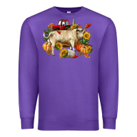 Purple Fall charolais bull Premium Sweatshirt - RanaPortraitStore