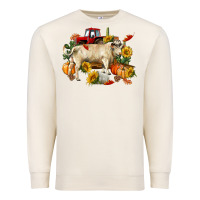 Sandshell Fall charolais bull Premium Sweatshirt - RanaPortraitStore