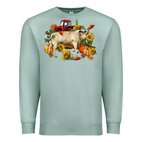 Seafoam Fall charolais bull Premium Sweatshirt - RanaPortraitStore