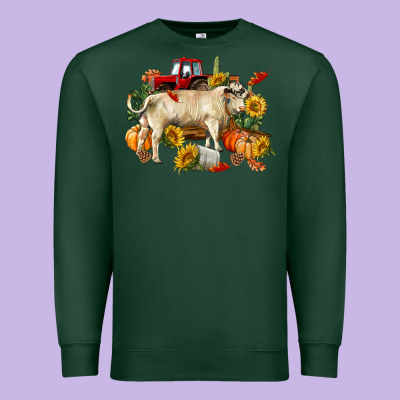 Fall Charolais Bull Premium Sweatshirt Designed By Ranaportraitstore