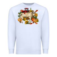 White Fall charolais bull Premium Sweatshirt - RanaPortraitStore