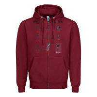 Burgundy animals i can kill with my bare hands Zipper Hoodie - artisFamous