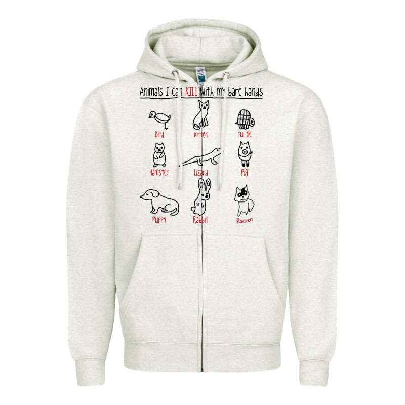 Animals I Can Kill With My Bare Hands Zipper Hoodie by artisFamous | Teevron