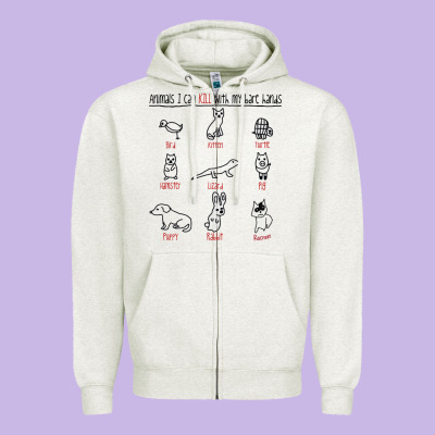 Animals I Can Kill With My Bare Hands Zipper Hoodie Designed By Artisfamous