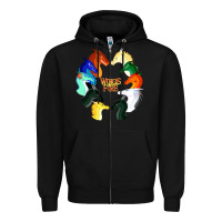Black wings of fire Zipper Hoodie - artisFamous