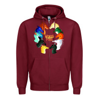 Burgundy wings of fire Zipper Hoodie - artisFamous