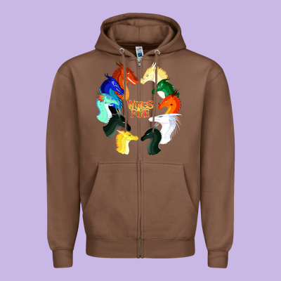 Wings Of Fire Zipper Hoodie Designed By Artisfamous