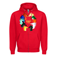 Red wings of fire Zipper Hoodie - artisFamous