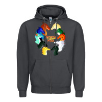 Smoke wings of fire Zipper Hoodie - artisFamous