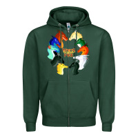Sports Green wings of fire Zipper Hoodie - artisFamous