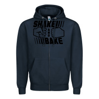 Navy shake and bake Zipper Hoodie - artisFamous