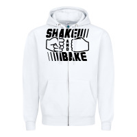 White shake and bake Zipper Hoodie - artisFamous