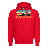 Red scout Zipper Hoodie - artisFamous