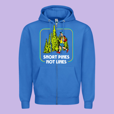 Snort Pines Not Lines Funny Boy Going To School Vintage Zipper Hoodie Designed By Artisfamous