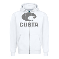 White costa del mar Zipper Hoodie - artisFamous