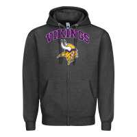 Charcoal Heather vikings style Zipper Hoodie - artisFamous
