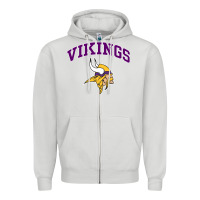 Dove Grey vikings style Zipper Hoodie - artisFamous