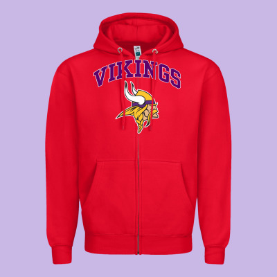 Vikings Style Zipper Hoodie Designed By Artisfamous